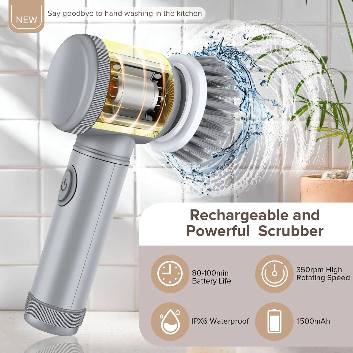 Electric dish scrubber