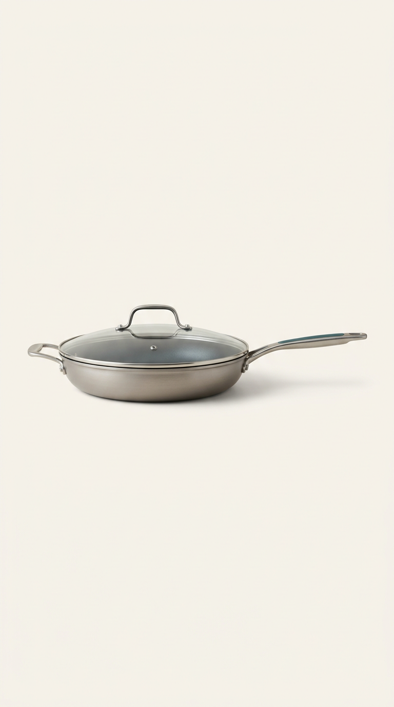 Nonstick Aluminum Pan with Matching Glass Lid
